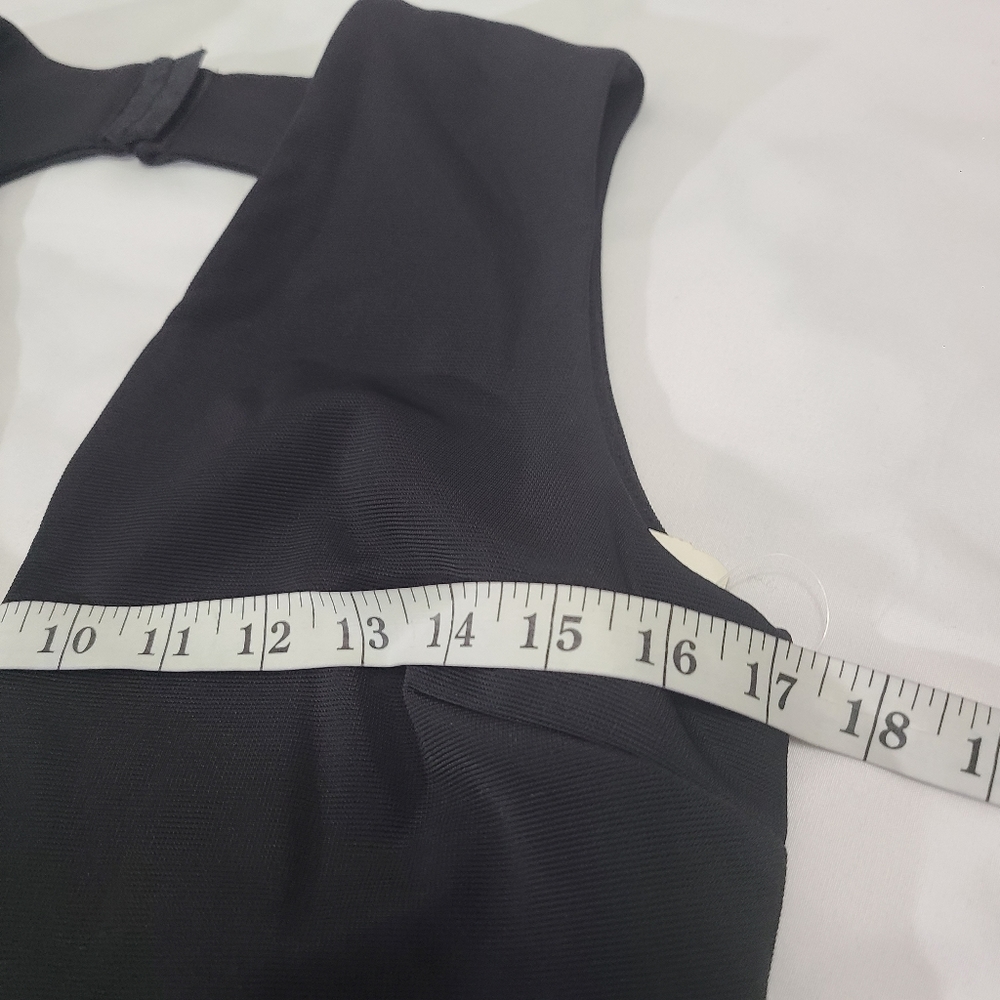 AQ/AQ Deep Plunge Backless Black Dress NWT‎ Size 12 - Picture 7 of 15